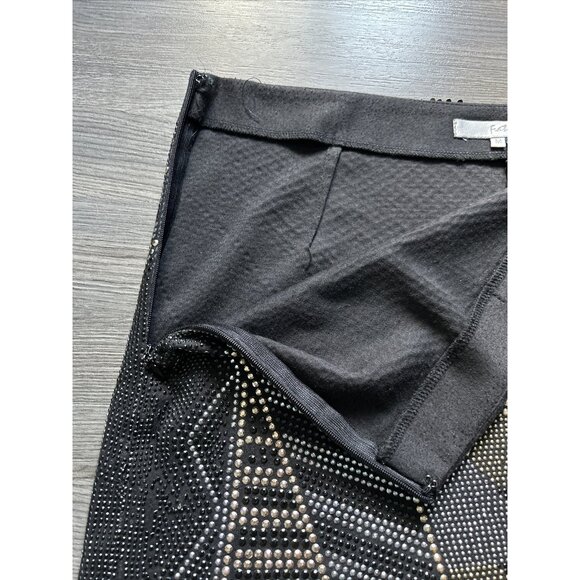 Fate Bejewelled Rhinestone Skirt Women’s Size Mini Sparkle Gold Black Party - Picture 3 of 11
